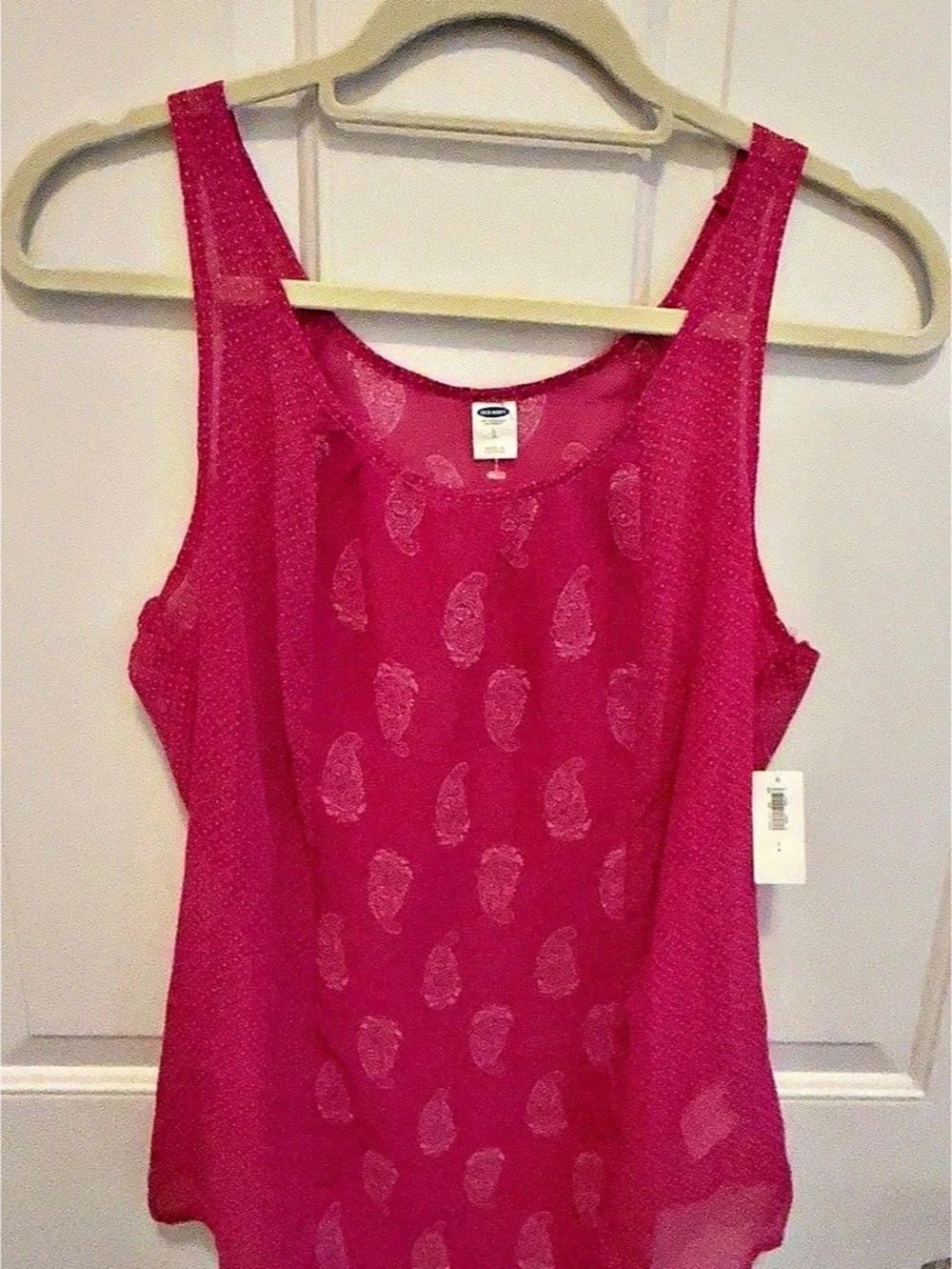 Old Navy Paisley Tank Top in Pink Size Small NWT